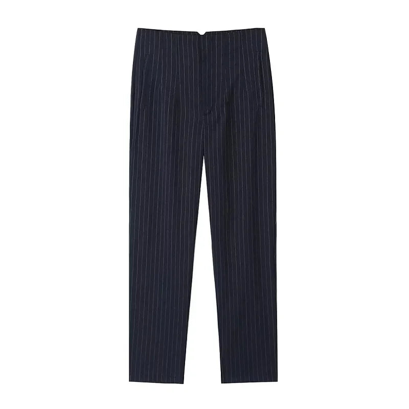 TRAFZA Women Elegant Solid Pencil Pants High Waist Pant For Women Casual Streetwear Woman Trousers Office Wear Chic Pant